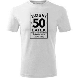 Męska koszulka - boski 50 latek prezent na urodziny dla niego