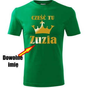 Dziecięca koszulka - Cześć tu + Twoje imię