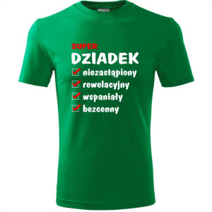 Męska koszulka - Zalety dziadka, prezent na urodziny i na dzień dziadka