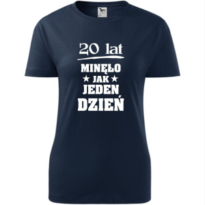 damska koszulka - 20 lat minęło jak jeden dzień