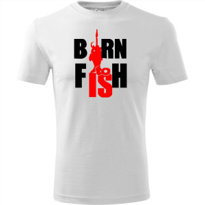 Męska koszulka dla Wędkarza - Born to fish - t-shirt dla wędkarza