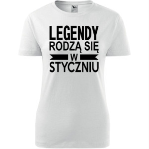 Damska koszulka taliowana - Legendy rodzą się w styczniu