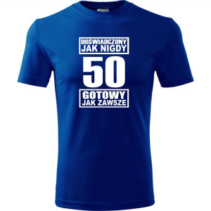 męska koszulka - doświadczony jak nigdy 50 gotowy jak zawsze