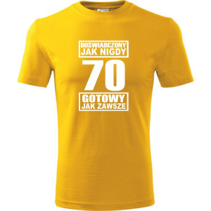 męska koszulka - doświadczony jak nigdy 70 gotowy jak zawsze