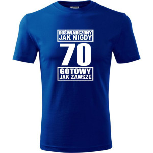 męska koszulka - doświadczony jak nigdy 70 gotowy jak zawsze