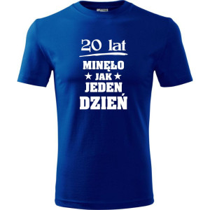 męska koszulka - 20 lat minęło jak jeden dzień