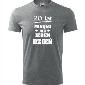 męska koszulka - 20 lat minęło jak jeden dzień