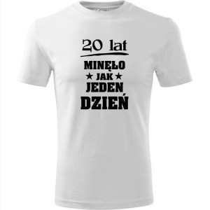 męska koszulka - 20 lat minęło jak jeden dzień