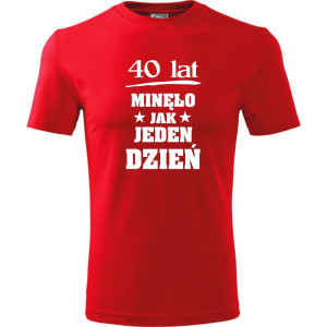 męska koszulka - 40 lat minęło jak jeden dzień