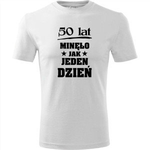 męska koszulka - 50 lat minęło jak jeden dzień