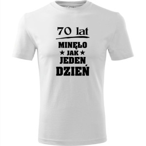 męska koszulka - 70 lat minęło jak jeden dzień