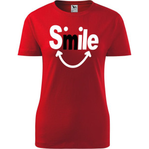 Damska koszulka taliowana - Smile