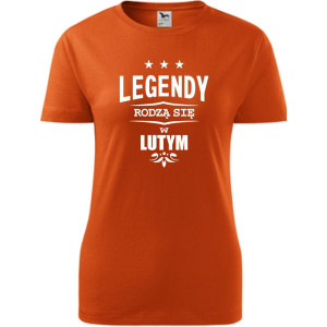 damska koszulka - legendy rodzą się w lutym