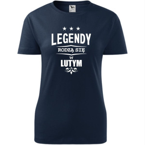 damska koszulka - legendy rodzą się w lutym