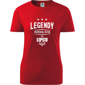 damska koszulka - legendy rodzą się w lipcu