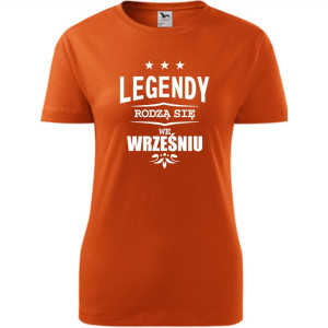 damska koszulka - legendy rodzą się we wrześniu