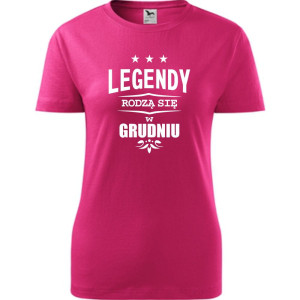 damska koszulka - legendy rodzą się w grudniu