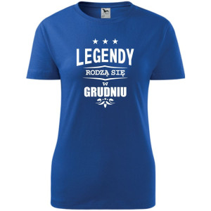damska koszulka - legendy rodzą się w grudniu