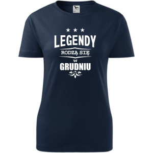 damska koszulka - legendy rodzą się w grudniu