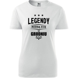 damska koszulka - legendy rodzą się w grudniu