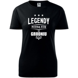 damska koszulka - legendy rodzą się w grudniu