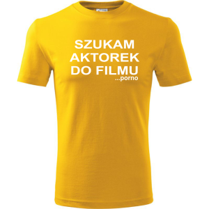 Męska koszulka - Szukam aktorek do filmu... porno
