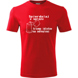 Męska koszulka - Spierdalaj w sprayu
