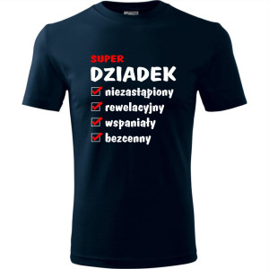 Męska koszulka - Zalety dziadka, prezent na urodziny i na dzień dziadka