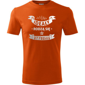 męska koszulka - ideały rodzą się w styczniu