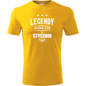 męska koszulka - legendy rodzą się w styczniu