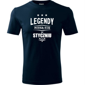 męska koszulka - legendy rodzą się w styczniu