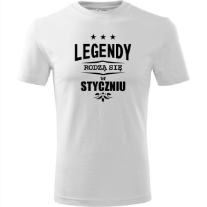męska koszulka - legendy rodzą się w styczniu