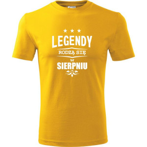 męska koszulka - legendy rodzą się w sierpniu