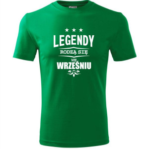 męska koszulka - legendy rodzą się we wrześniu