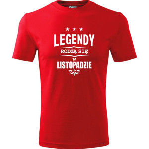 męska koszulka - legendy rodzą się w listopadzie
