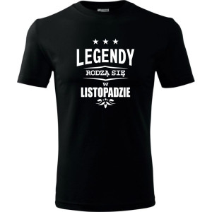 męska koszulka - legendy rodzą się w listopadzie