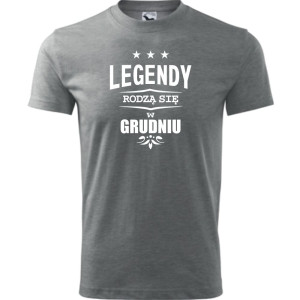 męska koszulka - legendy rodzą się w grudniu