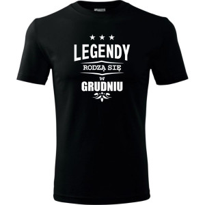 męska koszulka - legendy rodzą się w grudniu