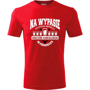 męska koszulka - na wypasie, ostatnia impreza, wieczór kawalerski in progress