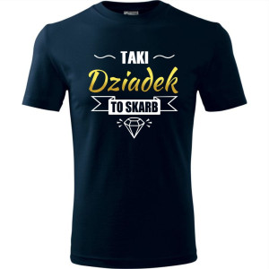 Męska koszulka - Taki dziadek to skarb - t-shirt na prezent dla dziadka