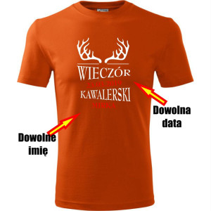 męska koszulka - wieczór kawalerski + twoje imię i data