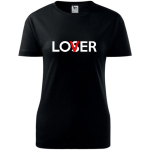 damska koszulka - lover/loser