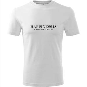 męska koszulka - happiness is a way of travel