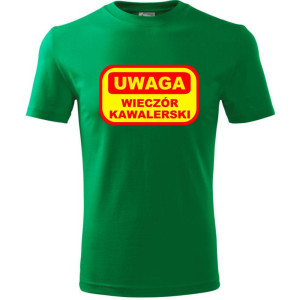 Męska koszulka - Uwaga! Wieczór kawalerski