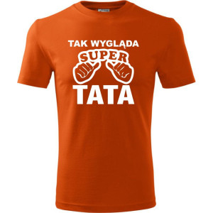 Męska koszulka - Tak wygląda super tata, najnowszy t-shirt dla niego