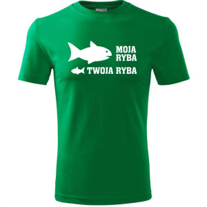 Męska koszulka dla Wędkarza - Moja ryba twoja ryba