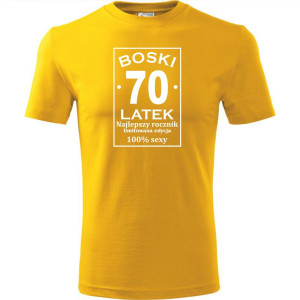 Męska koszulka - boski 70 latek