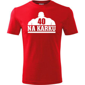 Męska koszulka - 40 na karku