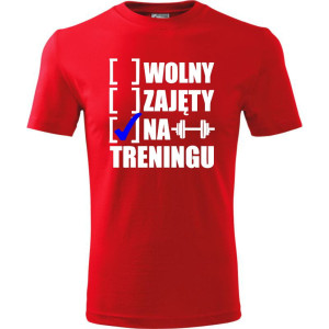 Męska koszulka Sportowa - Wolny zajęty na treningu