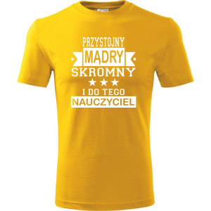 Męska koszulka - Przystojny mądry nauczyciel